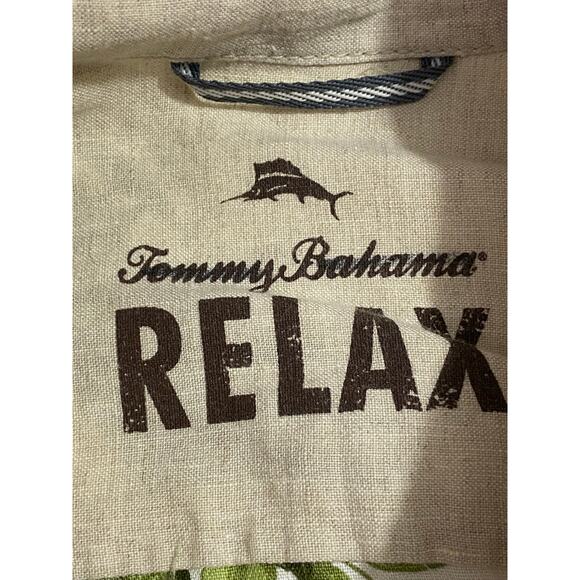 Tommy Bahama Linen Shirt – Men’s XXL, White Floral, Short Sleeve Resort Style - Picture 7 of 10